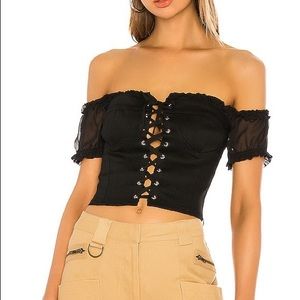 I.am.Gia holly lace up top